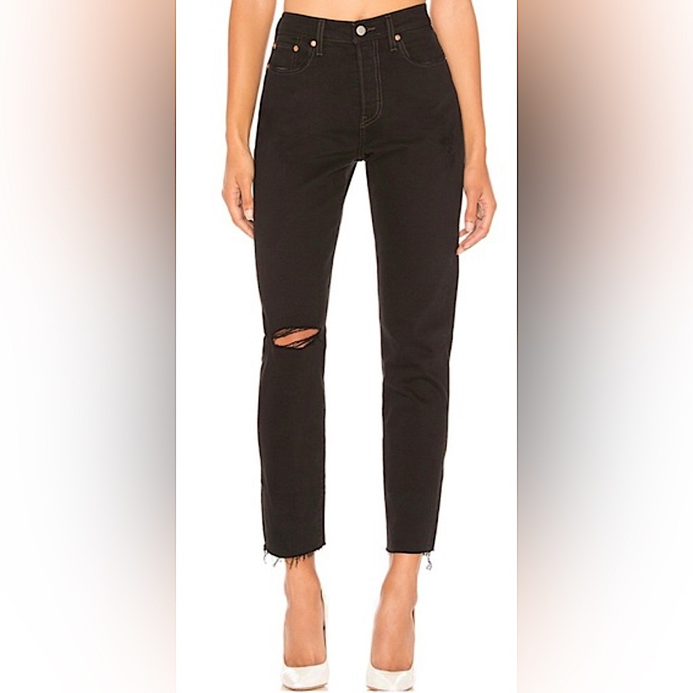 LEVIS WEDGIE ICON JEANS BLACK DESERT STRAIGHT LEG